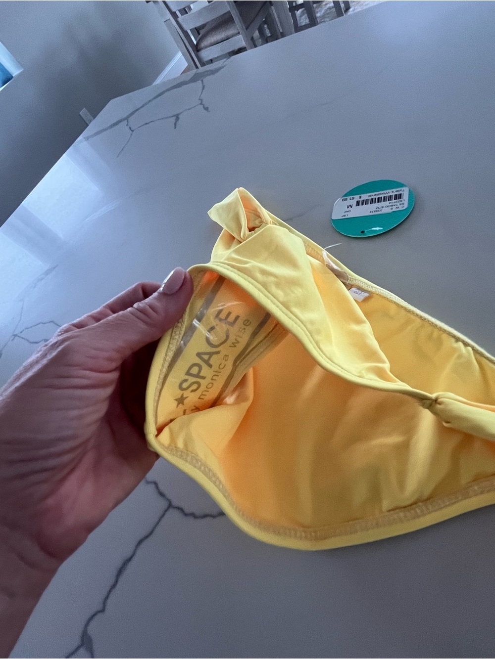 NWT L*Space Monica Wise Taboo Full Cut Bikini Bottom Daffodil Yellow Size Medium - Picture 5 of 5